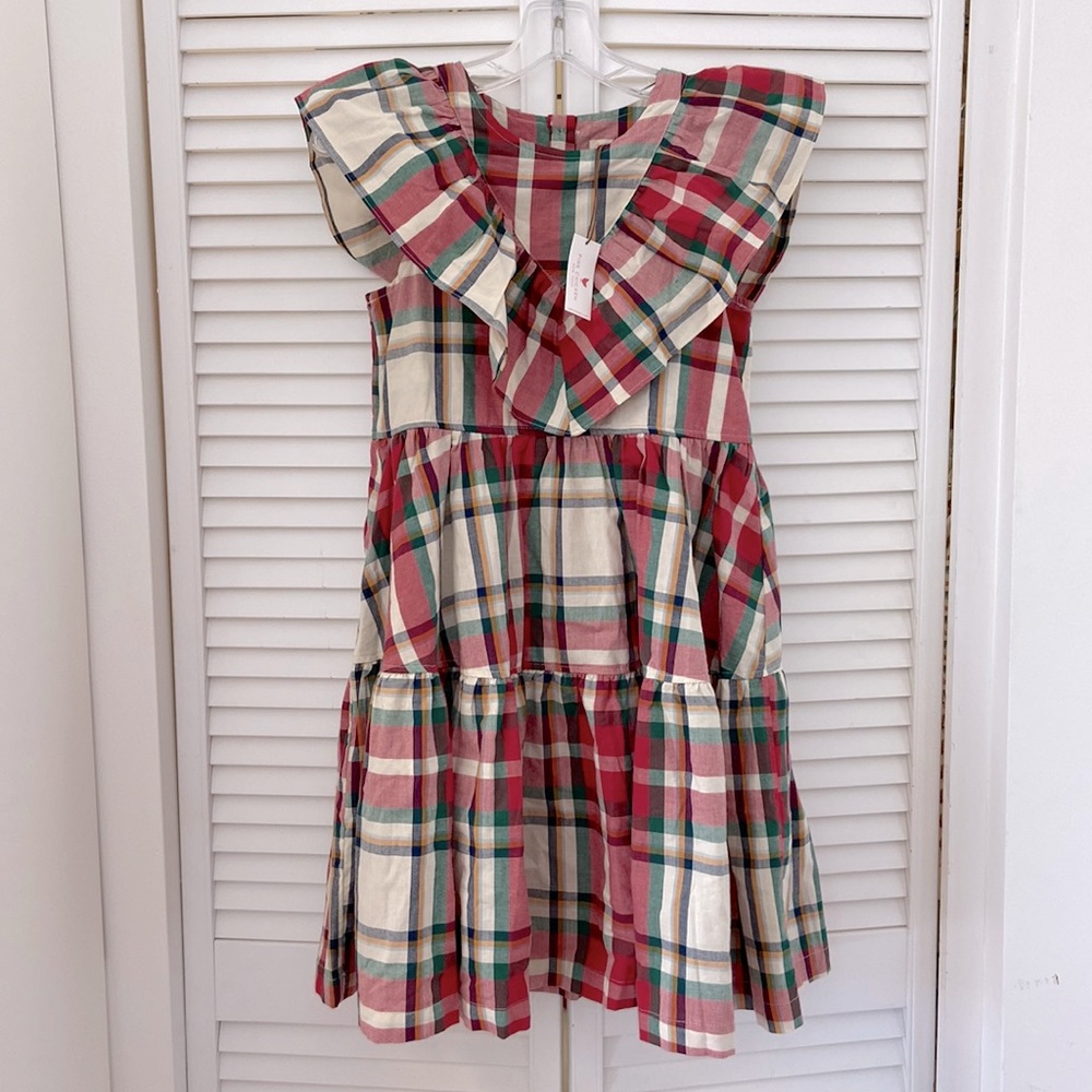 Pink Chicken Girls Raphaela Dress, Holiday Tartan, Size 14